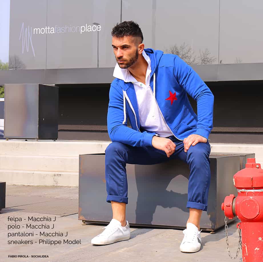 L'outfit Macchia J e le sneakers Philippe Model | Motta Fashion Place